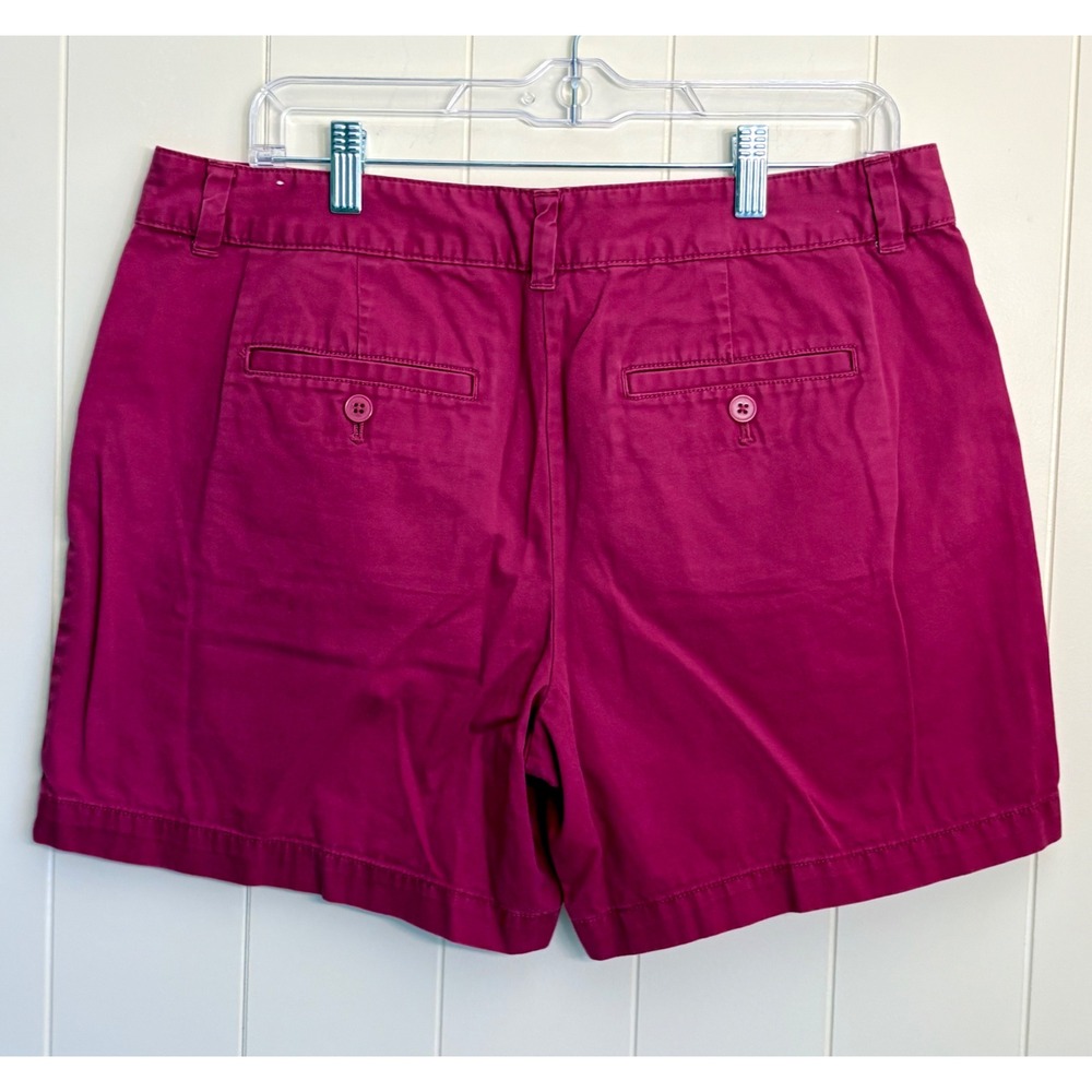 Ann Taylor LOFT Womens Pink Original Chino Shorts Size 10 Casual Twill Summer